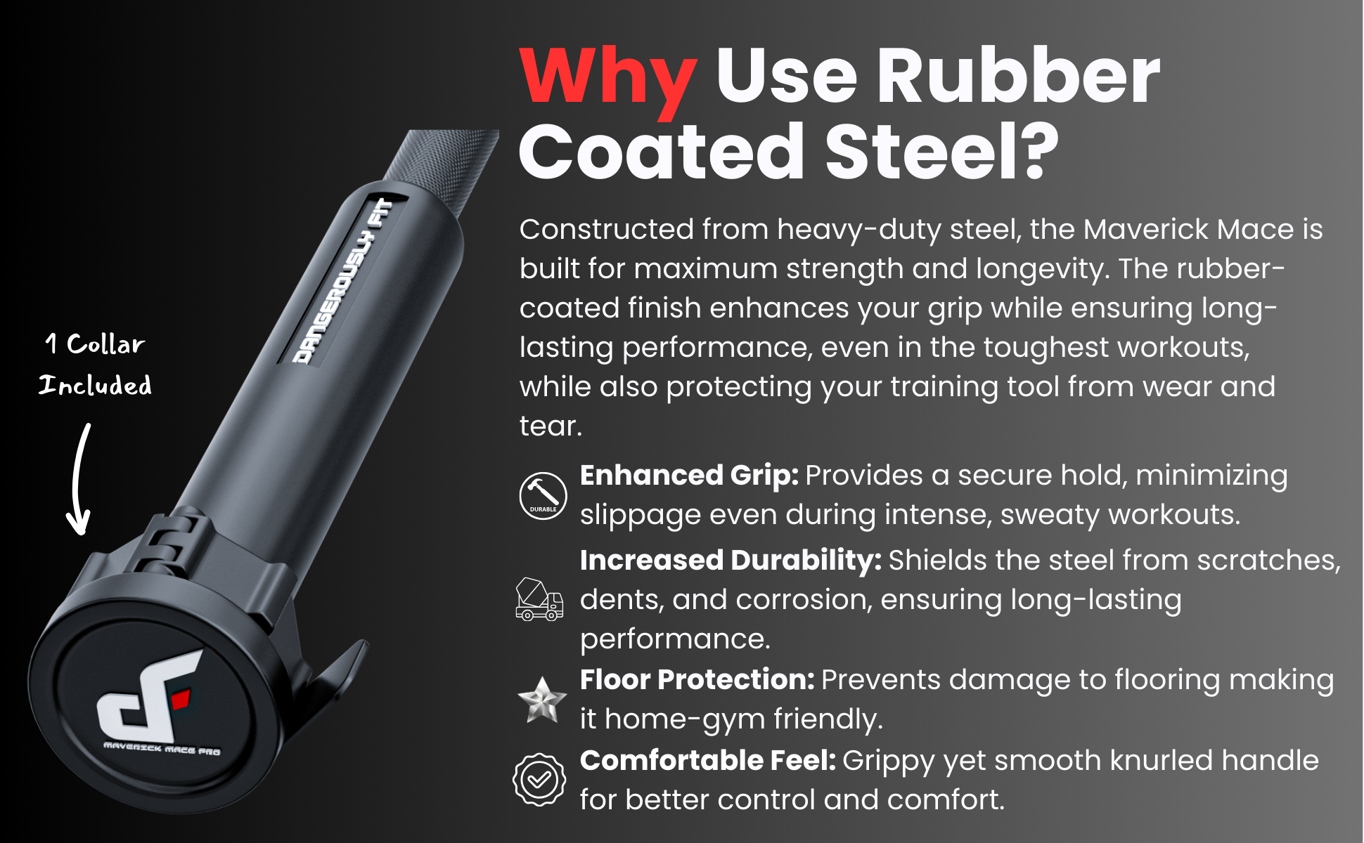 Rubber Coated Steel Mace